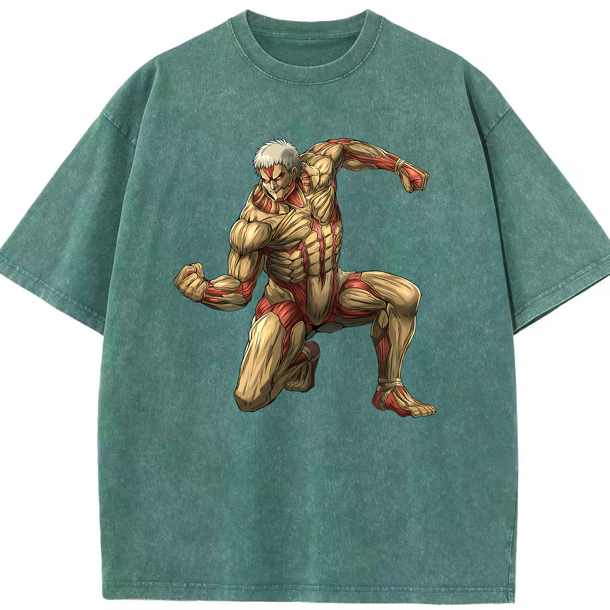 （画像用） 進撃の巨人 Attack on Titan 綿100% ヴィンテージ風 半袖Tシャツ（フロントプリント）